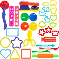 Plasticine Model Playdough Tools Set for Kids 3D Syringe Roller Impression Moulds Play Dough Tools Kit Clay Craft Toys Gift 1