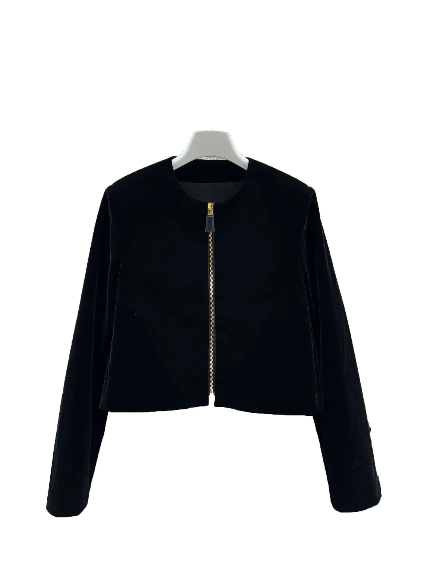 

Velvet short jacket three-dimensional cut casual fashion 2024 fall new 1130