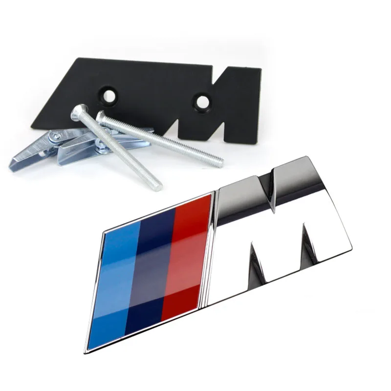 BMW M3 M4 M5 G42 G30 G20 E90 E93 E60 F10 F07 F34 F30 밸브 3D 자동차 전면 그릴 M 배지 엠블럼 장식 액세서리