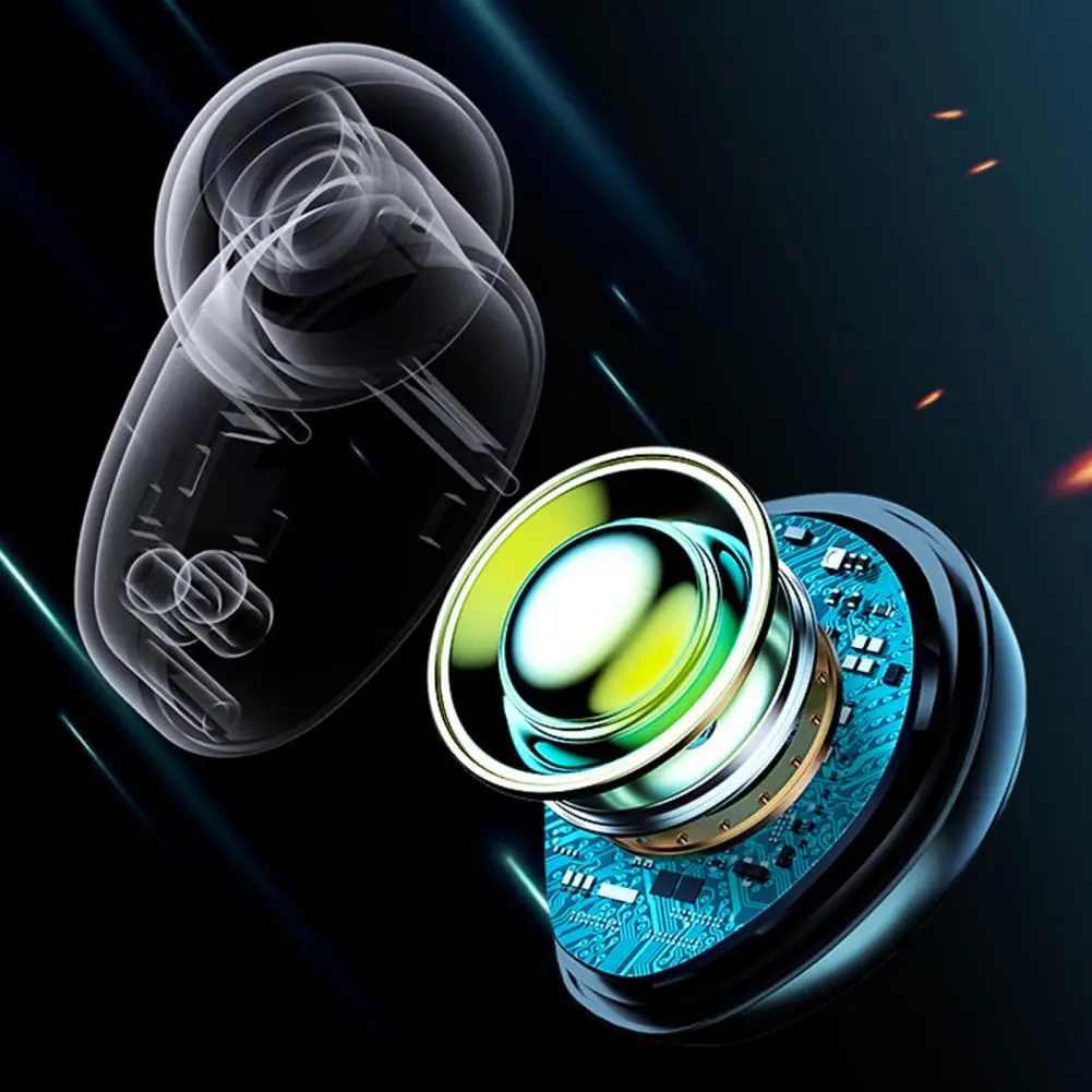 

T8 Wireless Earbud Large Capacity Wireless Earphone Wireless 9D Universal Headset Durable for Traveling