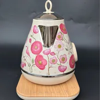 Bouilloire électrique rétro 1,7L 1850W avec contrôle de température, bouilloire à eau bouillante pour la maison, en acier inoxydable 304, fonction de maintien au chaud, théière électrique 220V 6