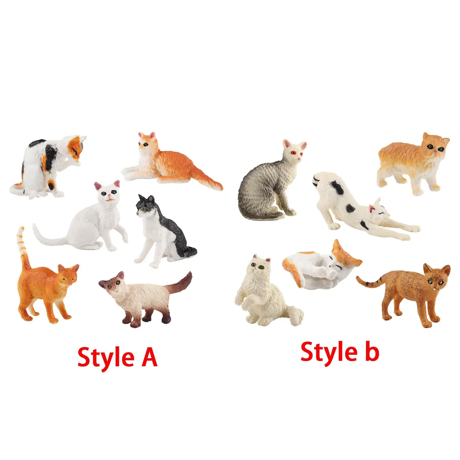 

Simulation Cat Toy Animal Model Countertop Decorative Home Decoration Ornament Figurine for Lawn Gifts Car Bedroom Yard