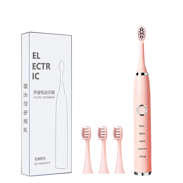 Electric Toothbrushes for Adults Kids Smart Timer Rechargeable Whitening Electric Toothbrush With Brush Heads Dropshipping