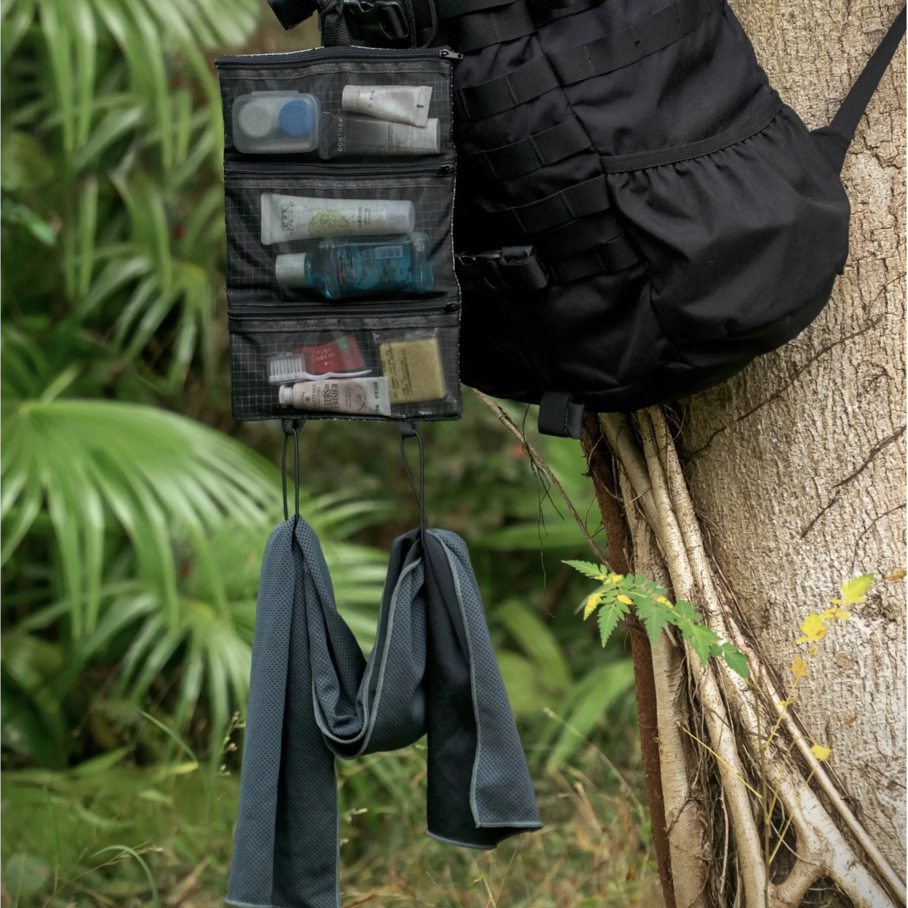 HODRGEAR 초경량 세면도구 정리함 잡화 파우치 UHMWPE 그리드스탑 |   YKK |   하이킹 & EDC 수납 UL GEAR 아웃도어 하이킹 장비