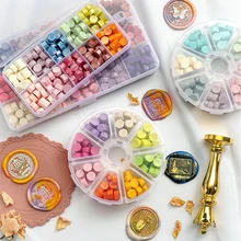 

Ancient Sealing Wax Stamp Making Tools Sealing Wax Box Set Seal Beans Stamp Beads for Vintage Craft Envelope Wedding Wax Seal