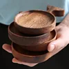 1/4Pcs Japanese Vintage Wooden Fish Trays Dish Solid Wood Sauce Acacia Hand-painted Tableware Dipping Household Commercial 5