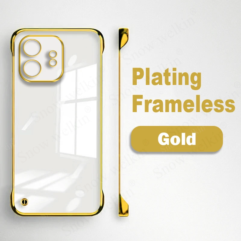 Sleek Frameless Clear Transparent Plastic Hard Phone Case