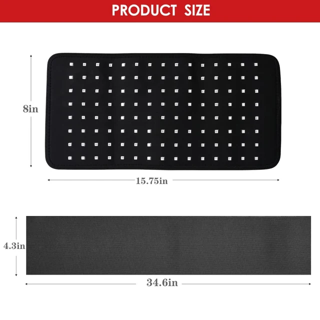 LED Light Therapy Pad Near Infrared and Red Light Therapy Belt Devices 660nm 850nm Large Pads Wearable Wrap for Pain Relief 4