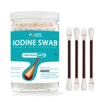 50PCS/Lot Medical Alcohol Disposable Emergency Cotton Stick Iodine Disinfected Swab First Aid kit home for Children Adults Baby 1