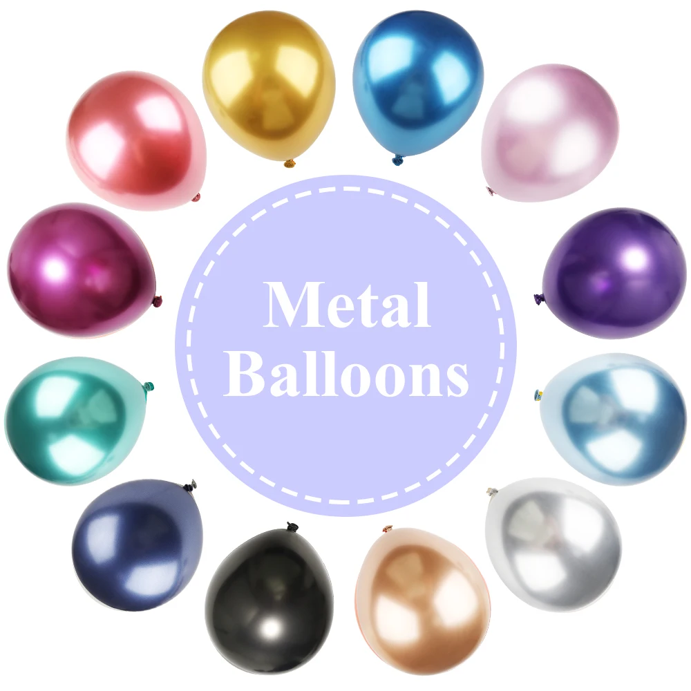 Party Balloons 12 Inch 50 Pcs Latex Metallic Chrome Balloon Shiny Thicken Balloon For Wedding Graduation Birthday Baby Shower Christmas Valentine's Day Party Supplies (Navy Blue