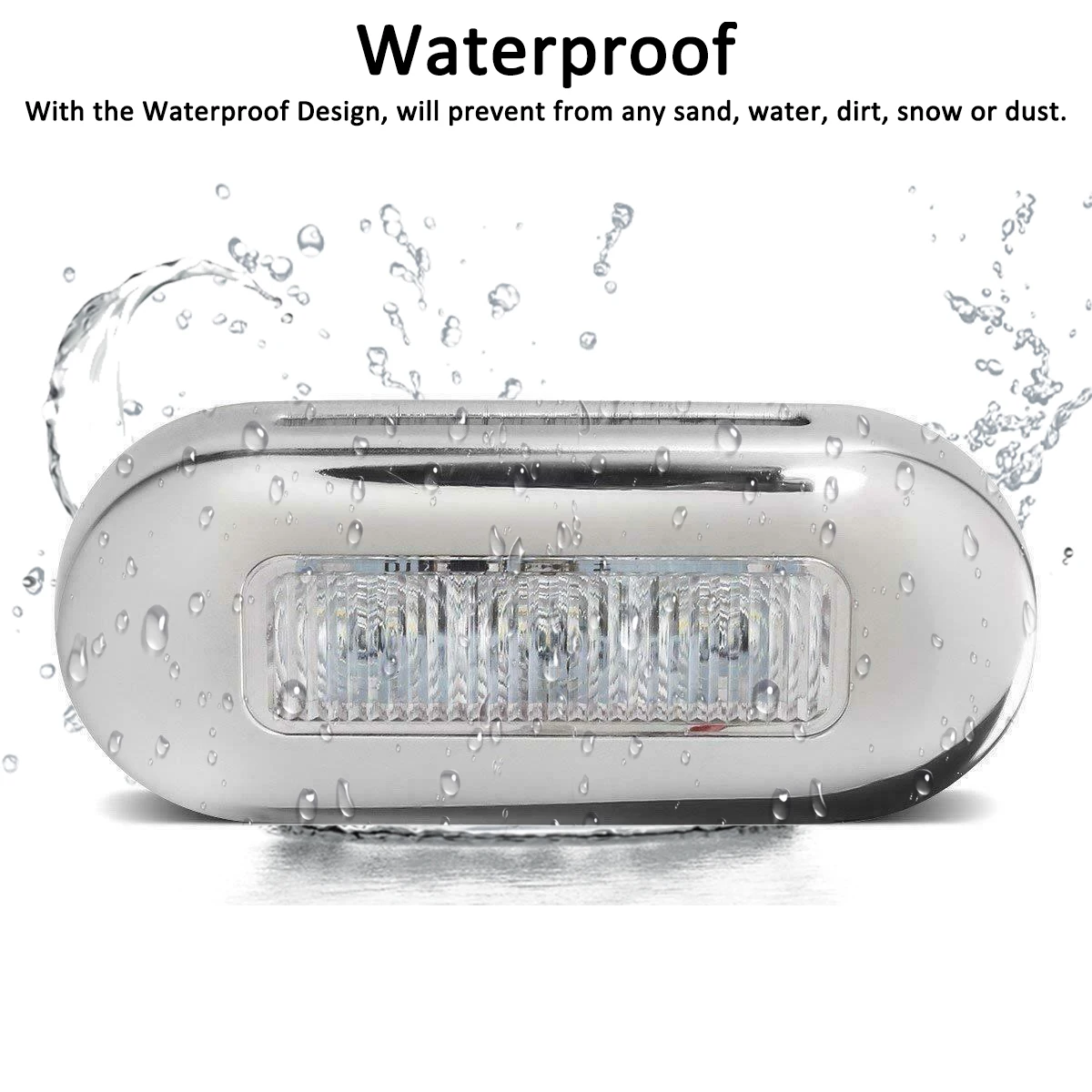 Marine Boat Lights 4pcs 12V Large Waterproof LED Courtesy Lights