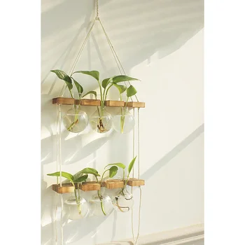 Plant Propagation Station Wall Hanging Glass Vases 1