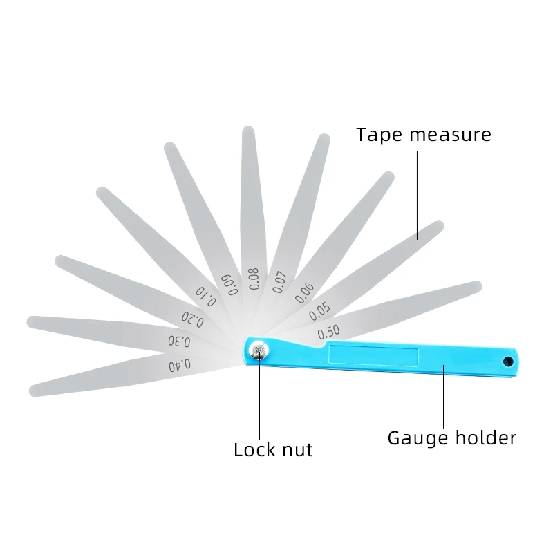 100B17 blades Feeler Gauge Set valves foliage of valves Spark Plug Gap Metric Sizes 0.02-1mm Measurement Thickness gap gauge feeler gauge