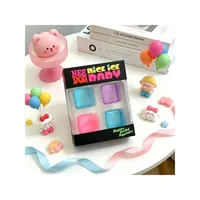 Jouets anti-stress Needoh Teenie Nice Ice Cube Fidget Toys, lot de 4 mini, jouets moelleux à récupération lente, pour les cadeaux de fête 3