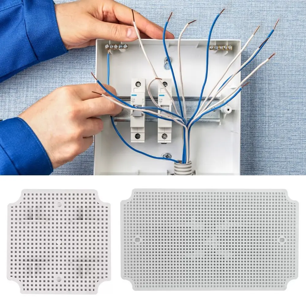 White Plastic ABS Fixed Installation Waterproof Junction Box Honeycomb Grid Plate Porous Plate Accessory Bottom Plate