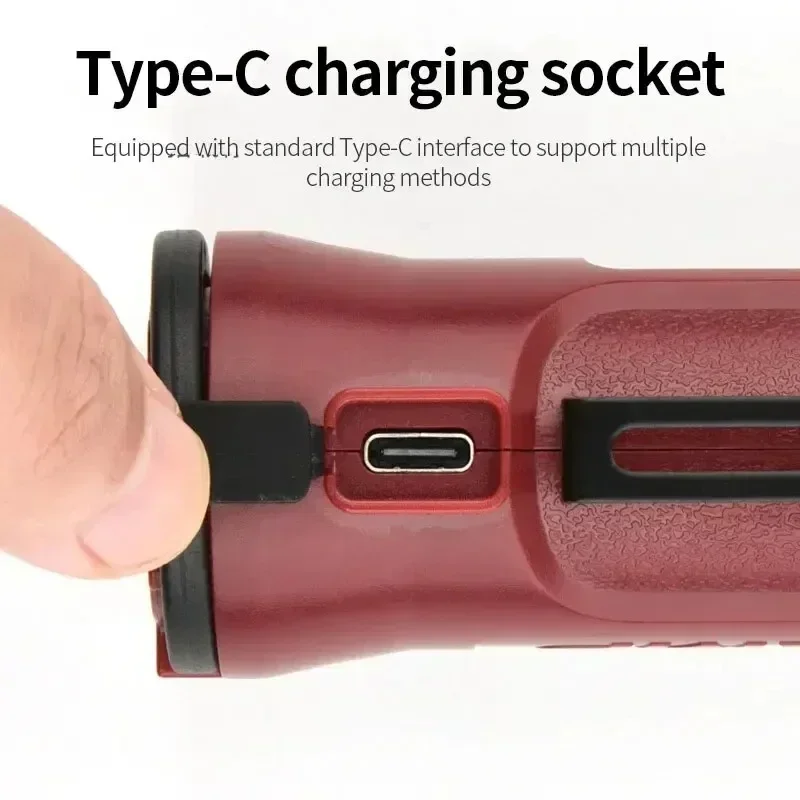 COB Work Light 180&deg; Folding Flashlight USB Rechargeable Portable Camping Emergency Repair Spotlight with Hanging Hook Magnetic