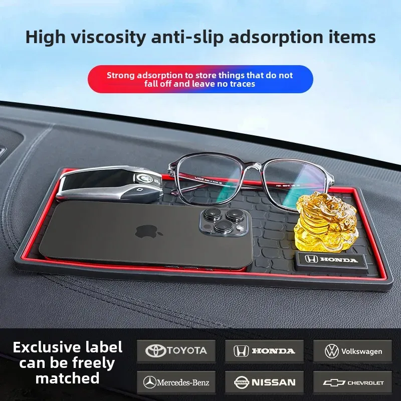 Car interior anti-slip mat high temperature resistant dashboard mounted storage pad mobile phone holder mat non-slip car accessory