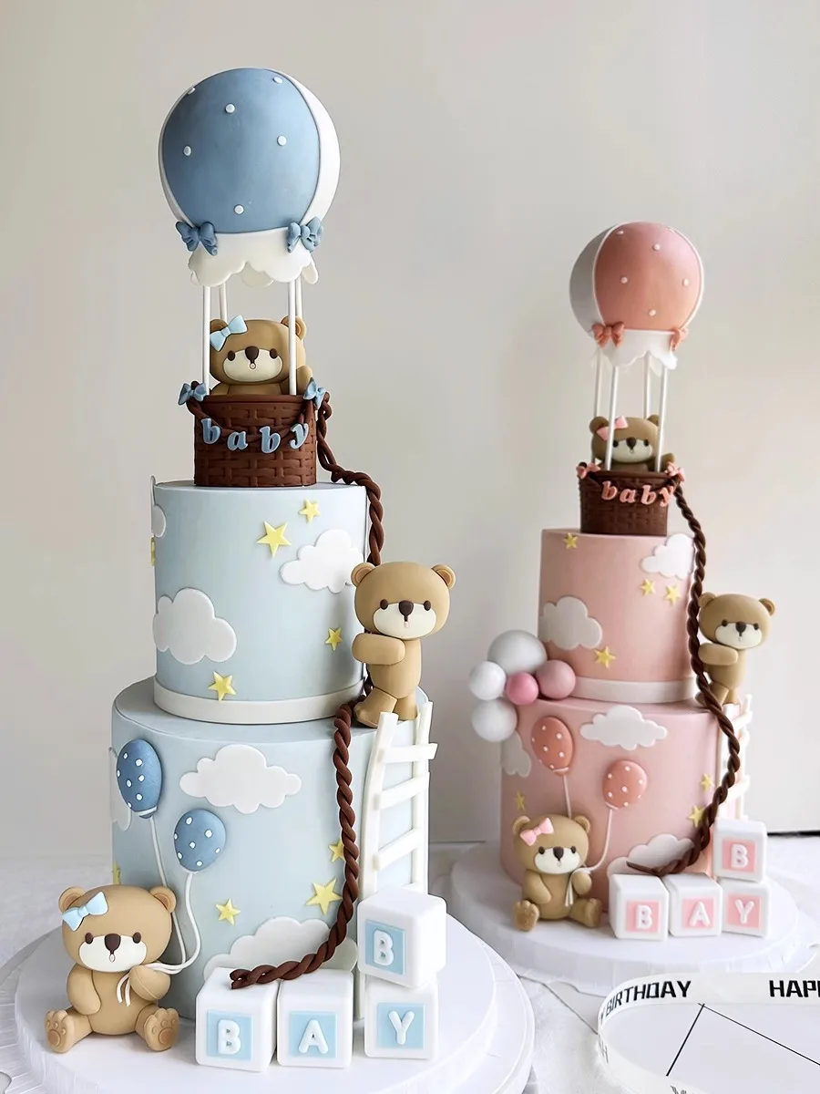 Teddy Bear Cake Ideas Baby Shower Cake Decorations Girl Baby Girl