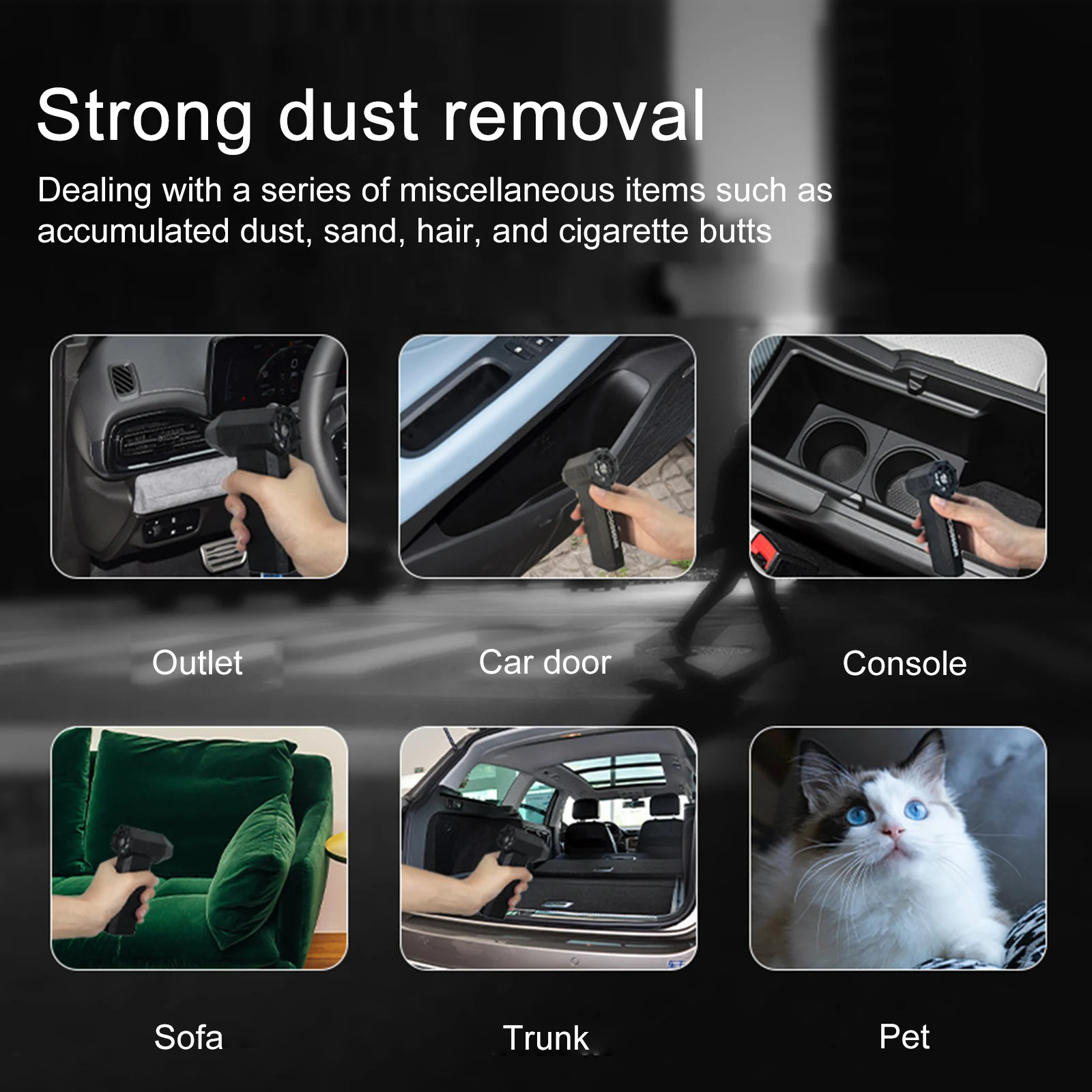 CROSSGUN 130000RPM Jet Turbo King Kong Jetfan Strong Fan Portable Handheld With LED Lighting Blowing Dust Elimination 2