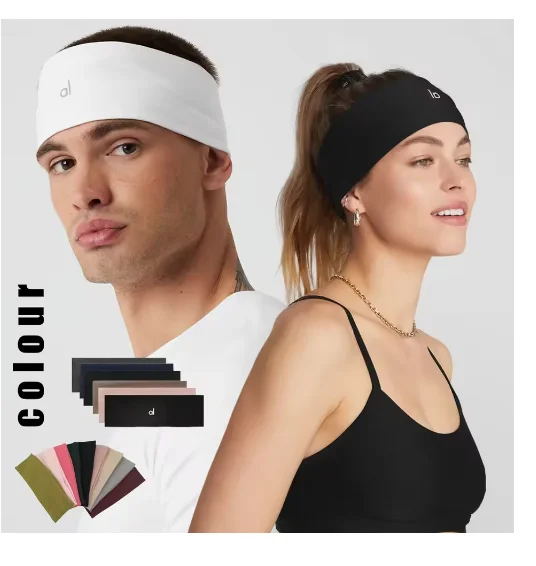 AL Solid Color Performance Conquest Wide Hairband Soft Elastic Headband Girls Makeup Sports Yoga Vintage Hair Accessories