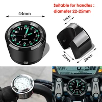 Montre à Quartz en aluminium, horloge lumineuse, support de guidon pour moto, Scooter, vélo, affichage de l'heure étanche, 22mm-25mm 1