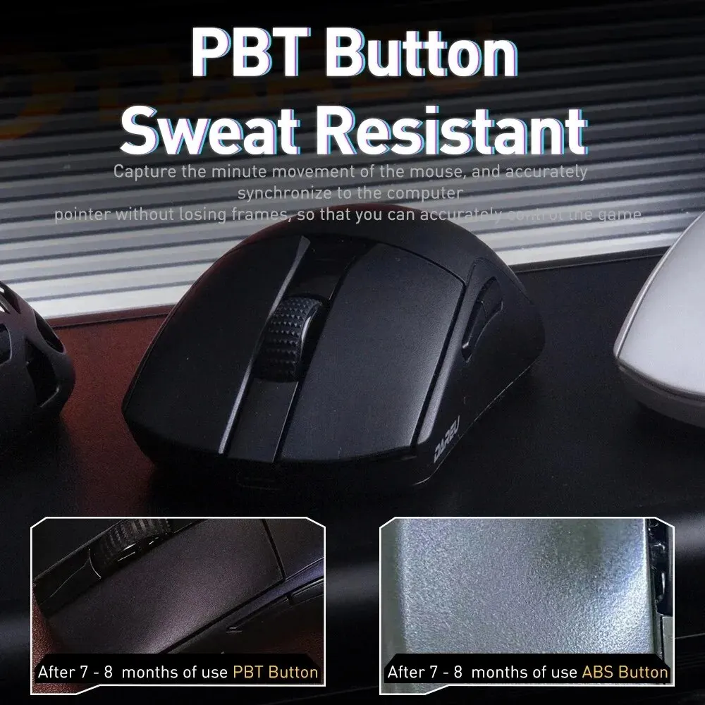 DAREU 4KHz Tri-mode 2.4G Wireless Wired PBT Mouse PAW3395 26000 DPI RGB 6 Programmable Buttons Rechargeable for PC Laptop Gamer wireless mouse gaming mouse wired mouse