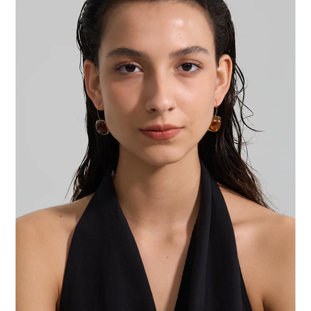 Yhpup Earrings Drop Resin Daily Accessories