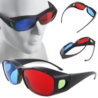 Lunettes 3D Rouge et Bleu avec Cadre Noir, pour Jeu DVD et Film TV Dimenmail.com Anaglyph 4