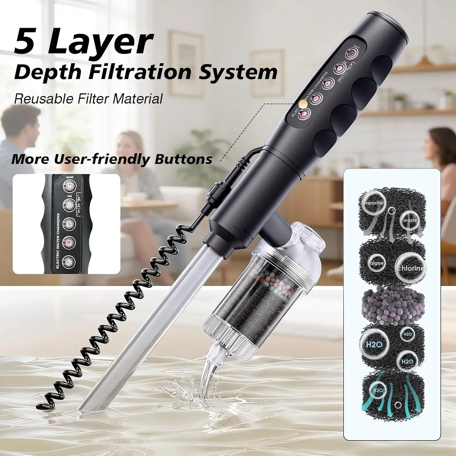 8-in-1 Electric Gravel Cleaner 4