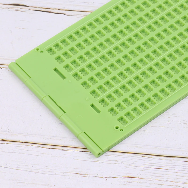 1Set 9 Lines 30 Cells Plastic Braille Writing Slate With Stylus plastic braille writing slate
