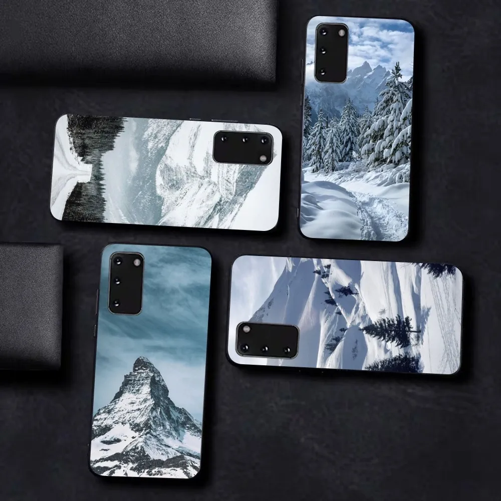 

Snow Mountain Phone Case For Samsung S 9 10 20 21 22 23 30 23plus lite Ultra FE S10lite Fundas