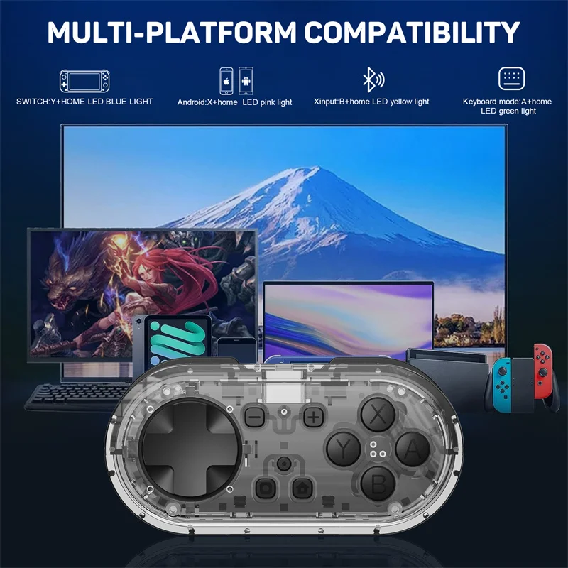 LinYuvo KS54 Joystick For Switch Pro Wireless Gamepad Metal Rocker Crystal Key Joypad for Switch OLED Handle Game Controller