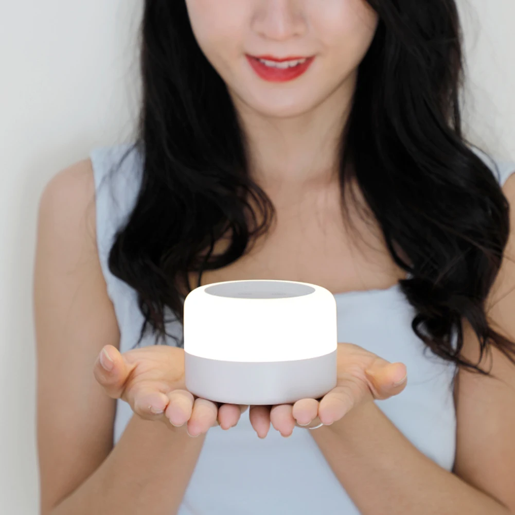 Desktop White Noise Machine with Night Light Baby Adult Sleep Soother Portable Touch Adjustable USB Rechargeable for Home Travel
