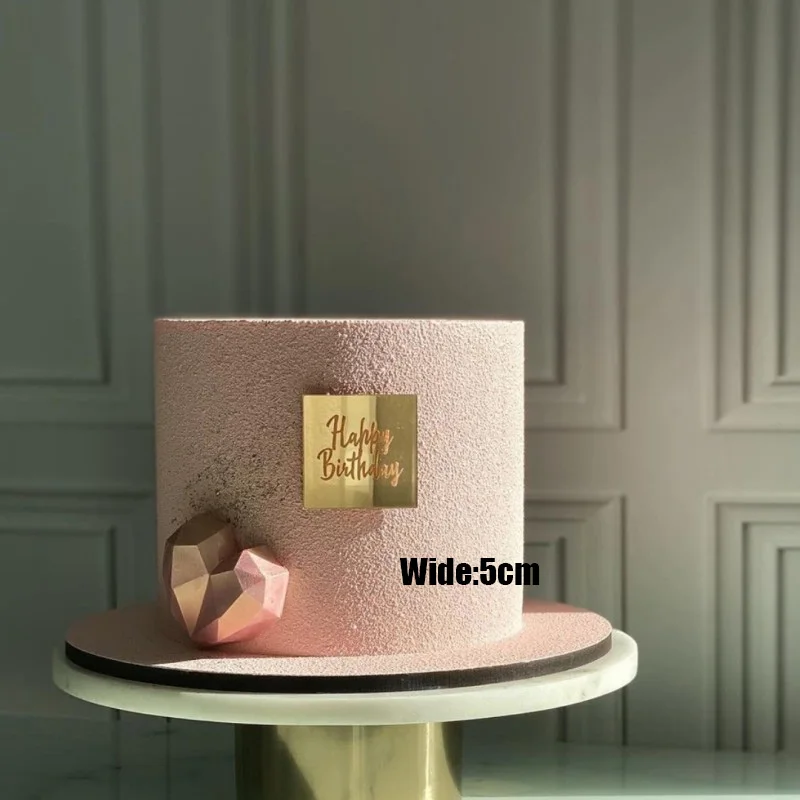 Decorazione Per Torta Happy Birthday Con Glitter Oro Rosa: Fatta A Mano Per Compleanni E Feste