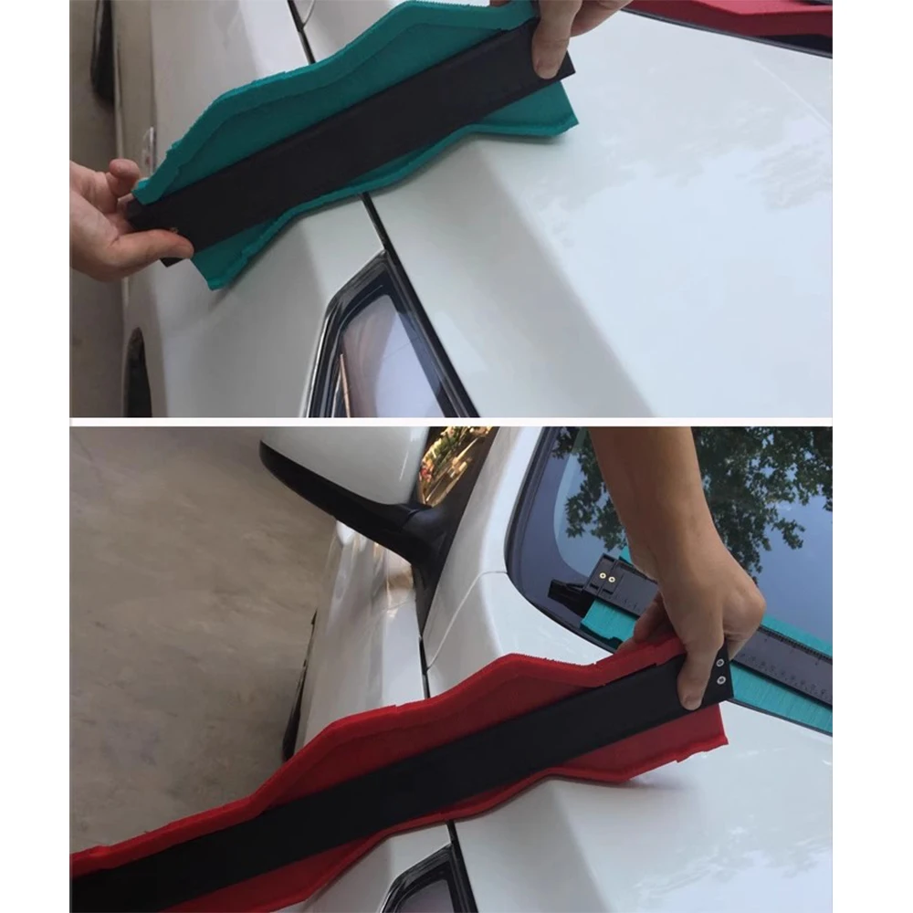 Car body curvature measurement ruler, vehicle sheet metal data restoration measurement tool, vehicle body contour sampler