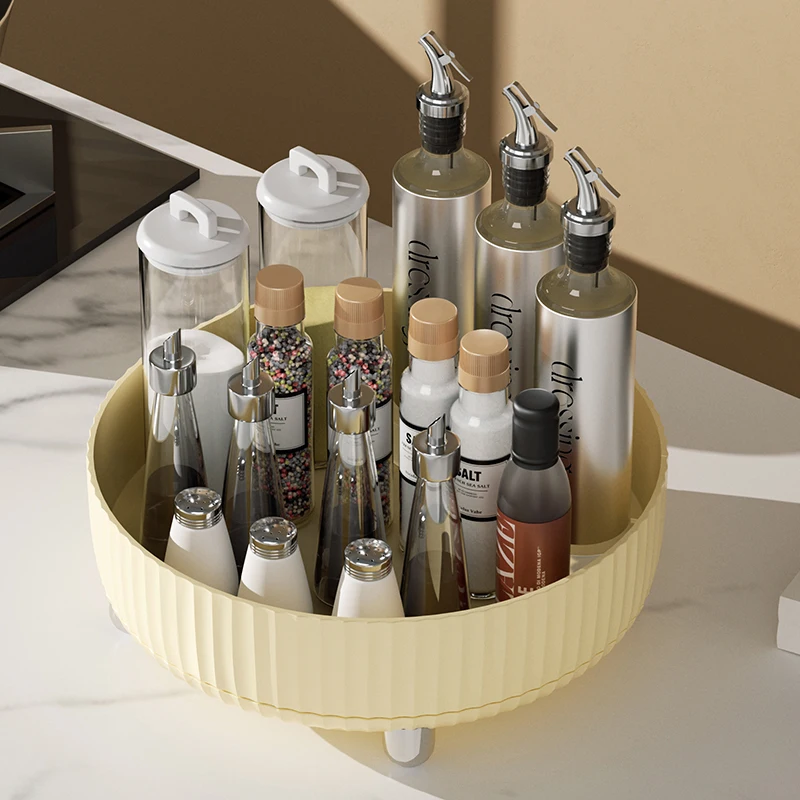 Multi-functional light luxury rotating seasoning rack kitchen living room table seasoning box supplies household artifacts 6