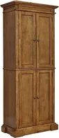 Storage Pantry with Drawer and Adjustable Shelves, Distressed Oak Oak, 72 Inches, High by 30 Inches Wide 1