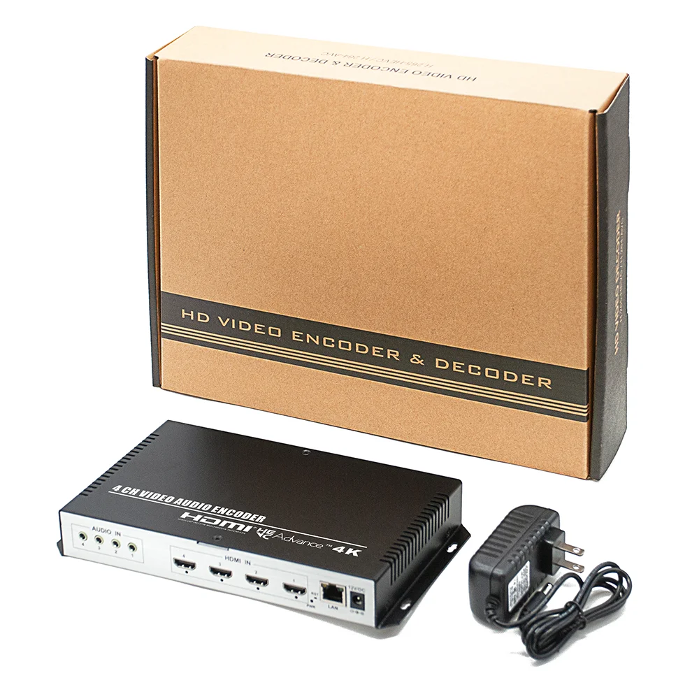 Encoder streaming HDMI a IP 4 canali 4K H.265 H.264 Encoder video HDMI IPTV con UDP HLS RTMP RTSP RTMPS SRT - immagine 6