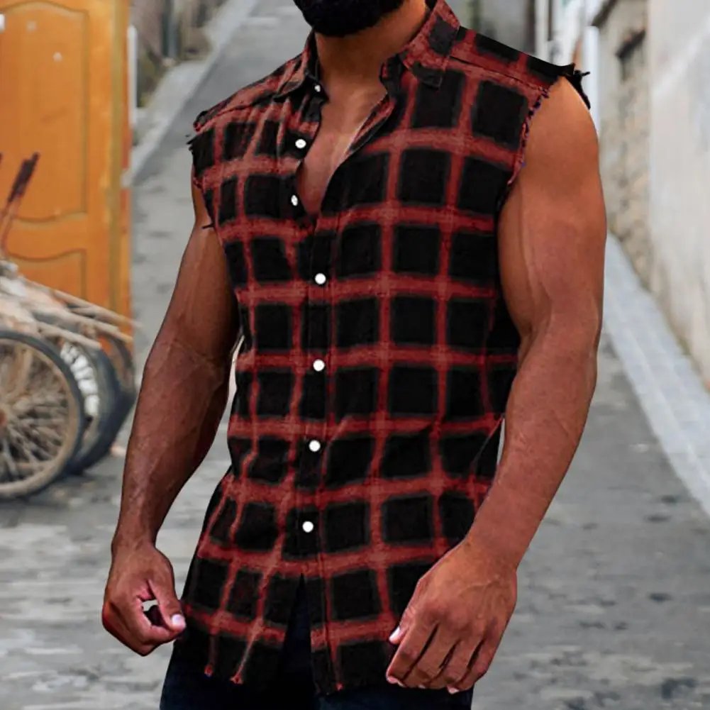 

Stylish Men Shirt Soft Minimalistic Polyester Sleeveless Vest Summer Tank Tops Tank Tops Streetwear