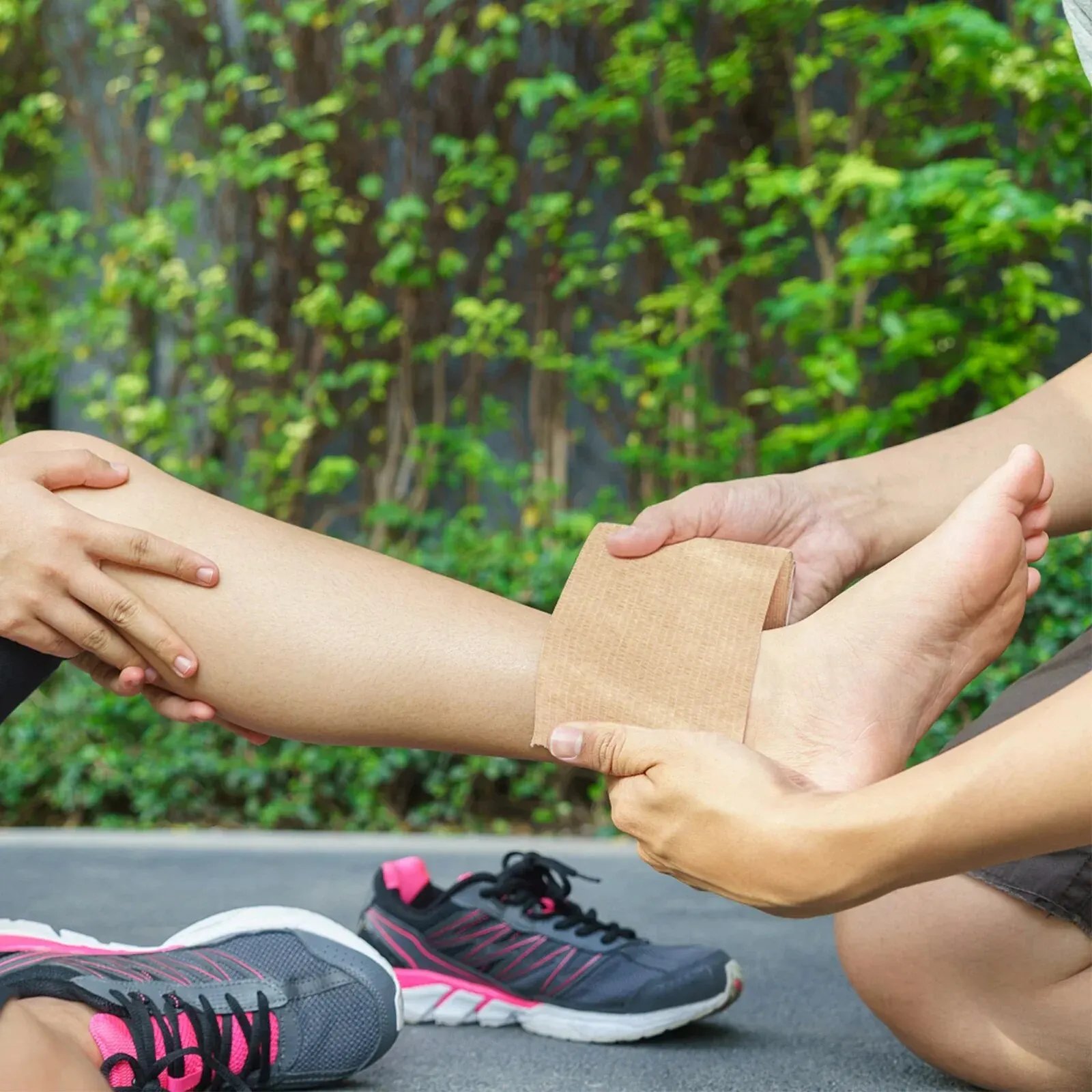 Self Adhesive Bandage 1roll 2.5/5/7.5/10cm*4.8m Non Woven Elastic for Sports Fixing Finger Wrist Leg