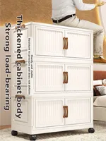 Foldable No-Install Multi-Layer Plastic Baby Wardrobe Clothing Storage Cabinet for Home Living Room Bedroom Storage Box 6