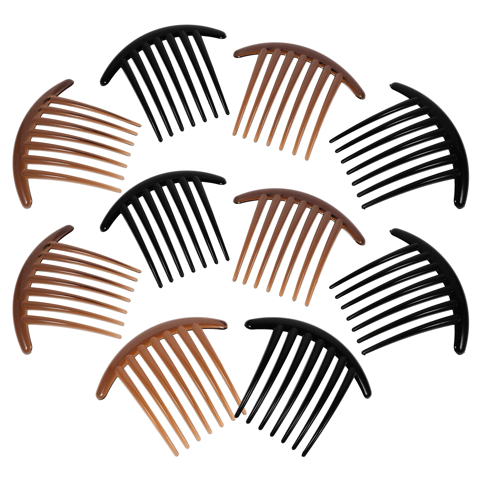 10 Pcs 긴 치아 롤빵 빗 아크릴 헤어 빗 여성 사이드 빗 삽입 빗 프랑스어 애타게 롤러 클립 바레트 빗 액세서리