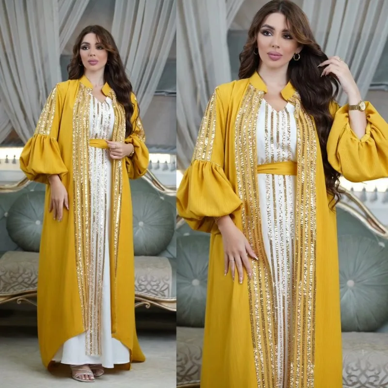 Arabic Abaya Dubai Muslim Kaftan Maxi Dress Women Luxury Ramadan Caftan Marocain Evening Party Long Dresses 2023 Abayas Femme
