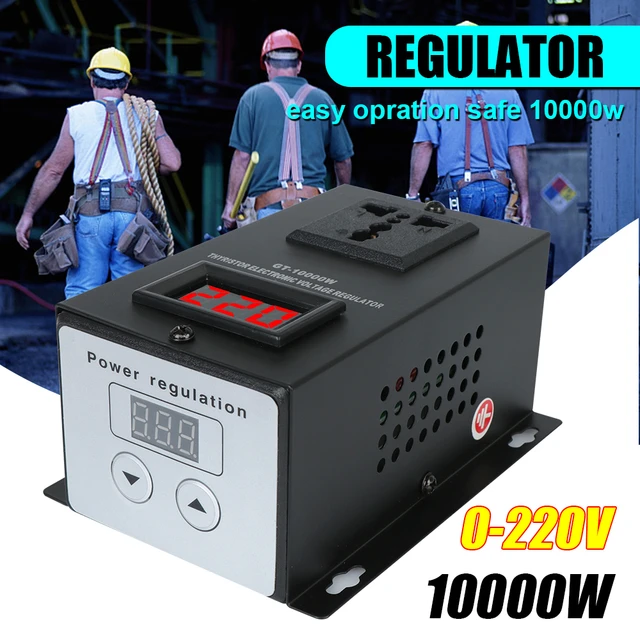 Voltage Regulator, Ac 220V 10000W High Precision Adjustable Thyristor  Electronic Voltage Regulator