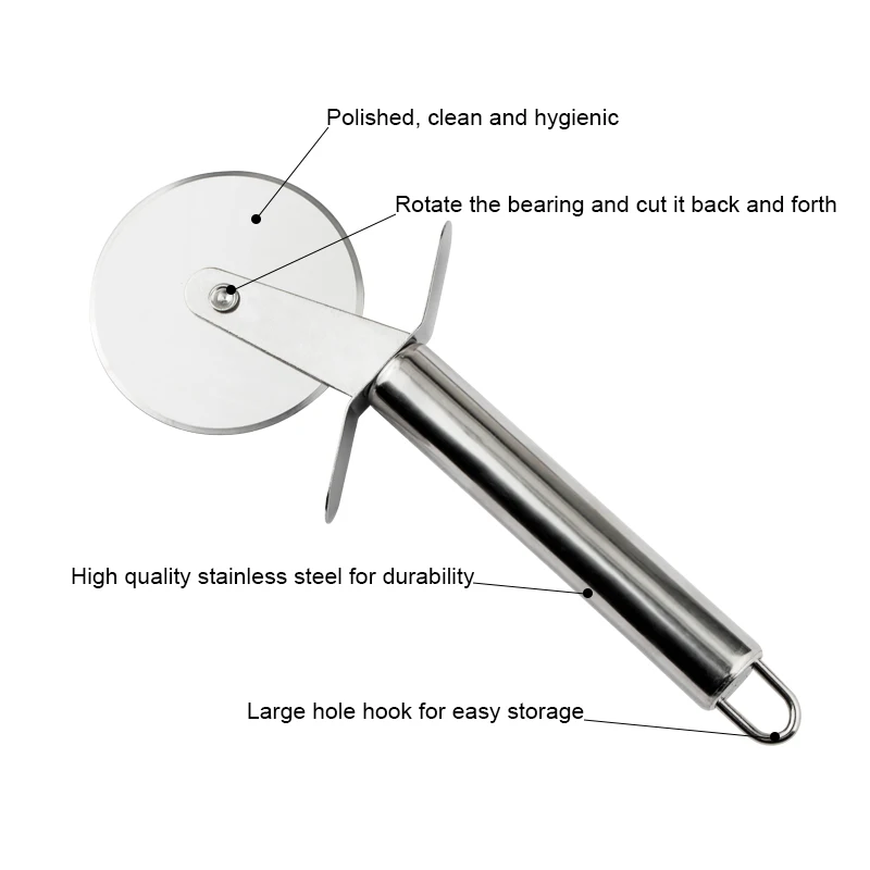 Stainless Steel Pizza Cutter Slicer Wheel Cake Bread Pies Round Knife Pasta Dough Baking Kitchen Cooking Tool pizza cutter,cake cutter,pizza knife