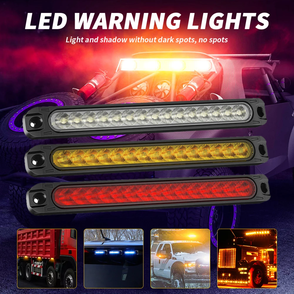 

Universal 15LED Car Light Bar 12V-24V High Mount Stop Light Brake Tail Light 3 Modes Side Marker Lamp Stop Truck Warning Signal