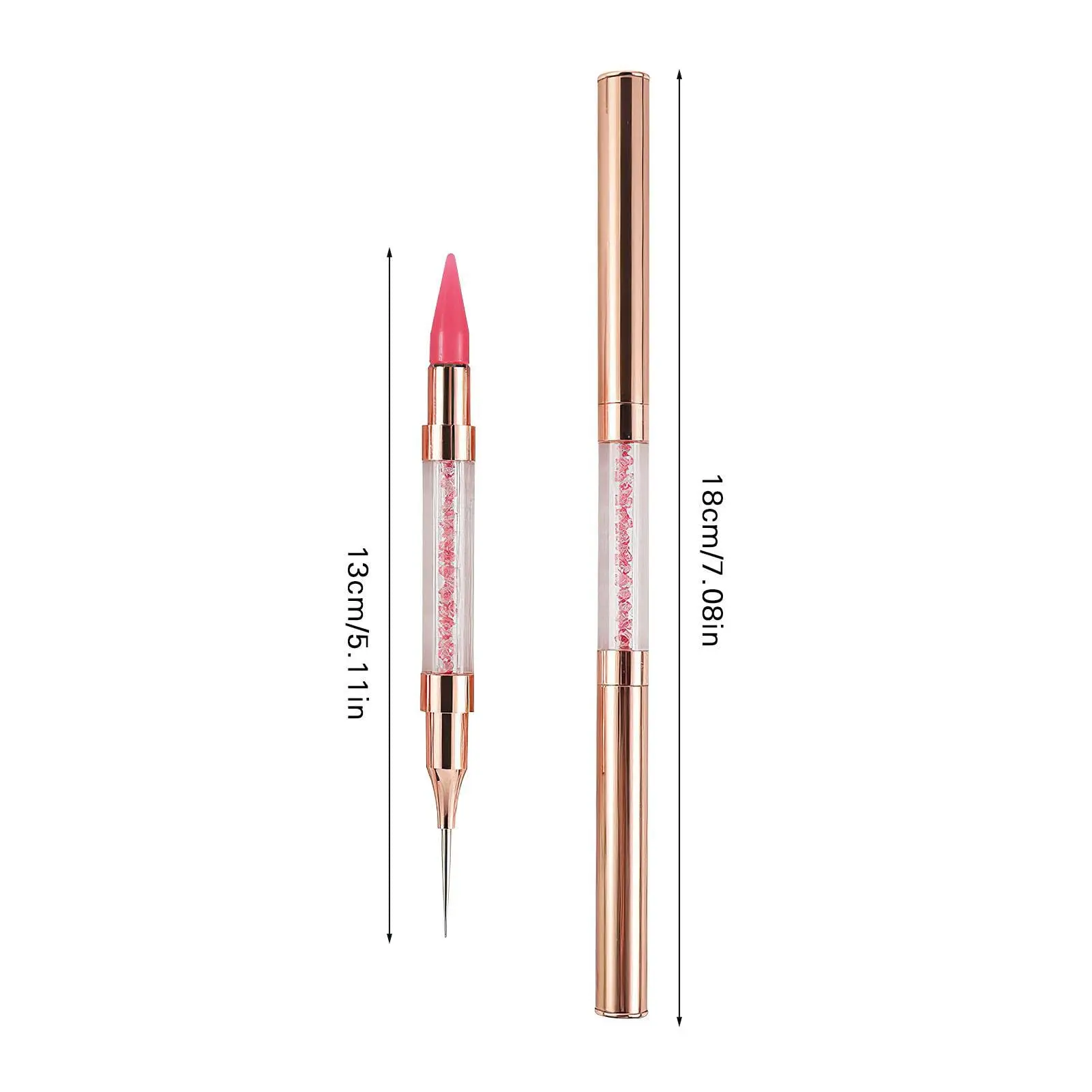 Wax Pencil for Rhinestones,Acrylic Handle Rhinestone Applicator Double Head Dotting Pen Jewel Rhinestone Picker Tool 4