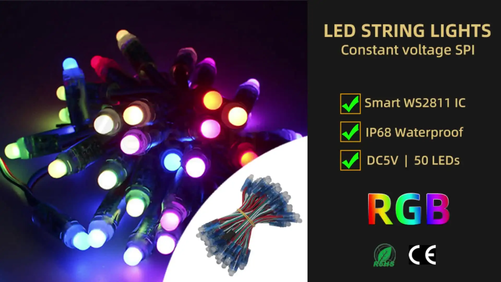 Led Pcb 1000pcs 5V/12V WS2811 RGB Full Color Pixel LED Modules - Waterproof IP65 For Christmas & Displays Christmas Led Lights White