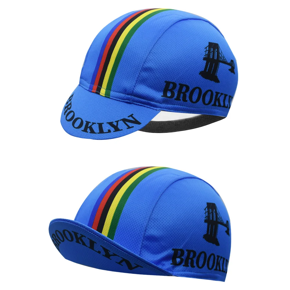 Multiple Retro BROOKLYN Cycling Cap Men Women Black White Cycling Hat Quick-Drying Polyester Summer Cycling Hat Molteni PDM 4