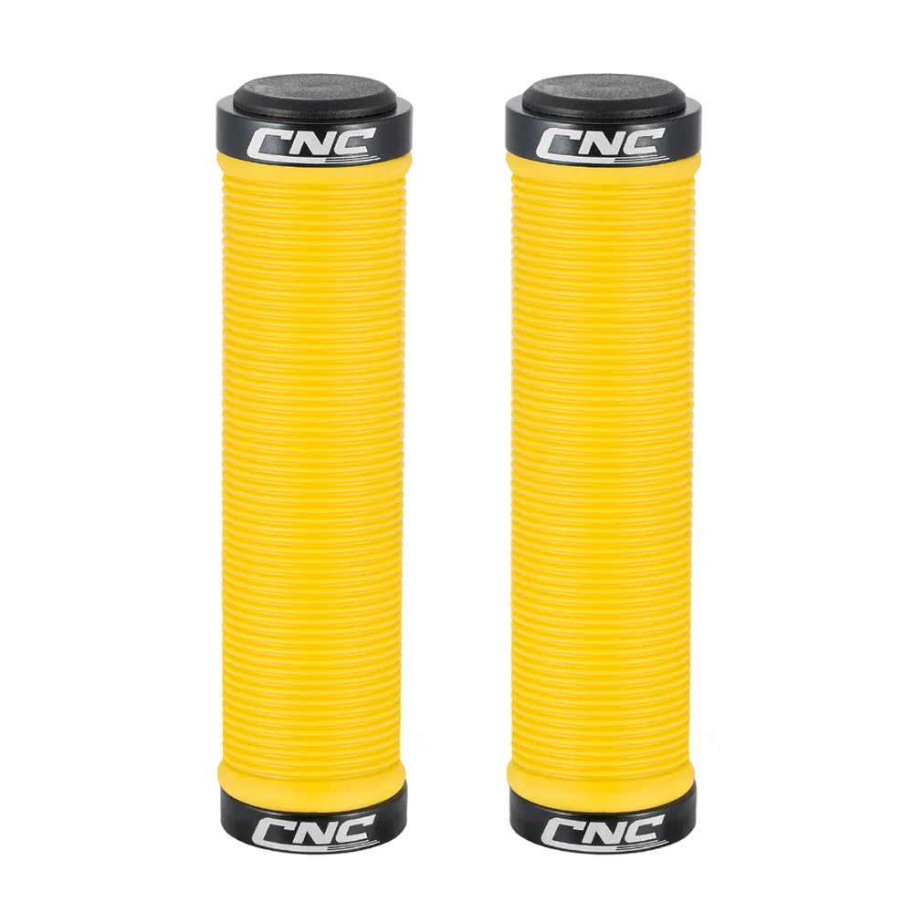 Bicycle Handlebar Grips SUNTNUR Yellow Rubber Mtb Bike Grips 1 Pairs
